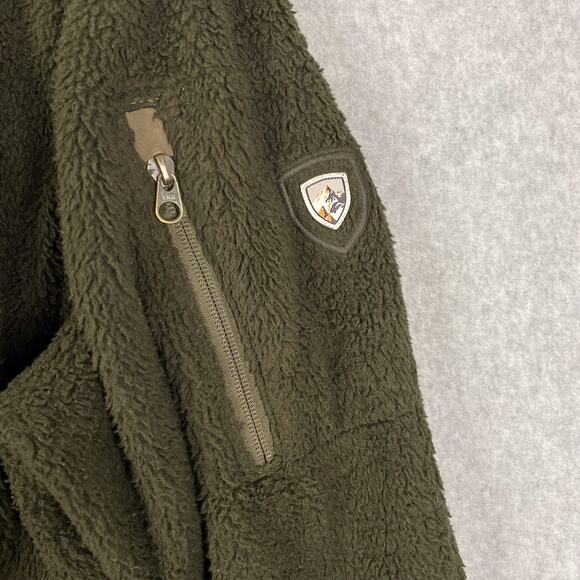 KUHL Hoodie Mens XL Dark Green Synkro Fleece 1/4 Zip Pullover - Picture 4 of 9